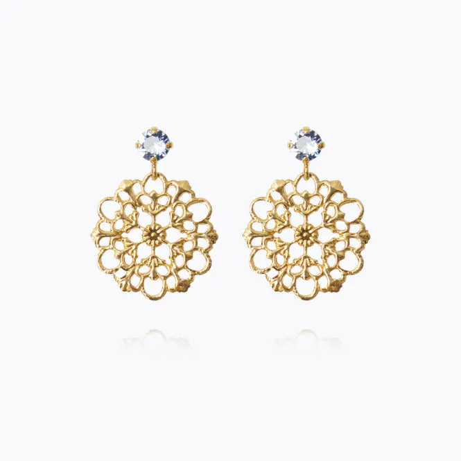 Hovedbilde Andrea Earrings Gold Light Sapphire 