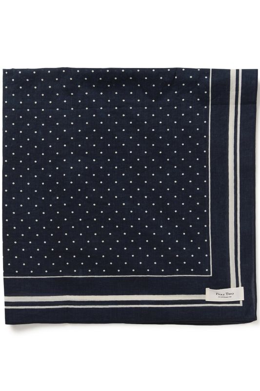 Phi Scarf Dark Navy Dot Print