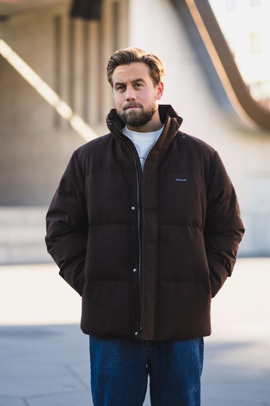 M Tech Wool Down Jacket Dark Brown 