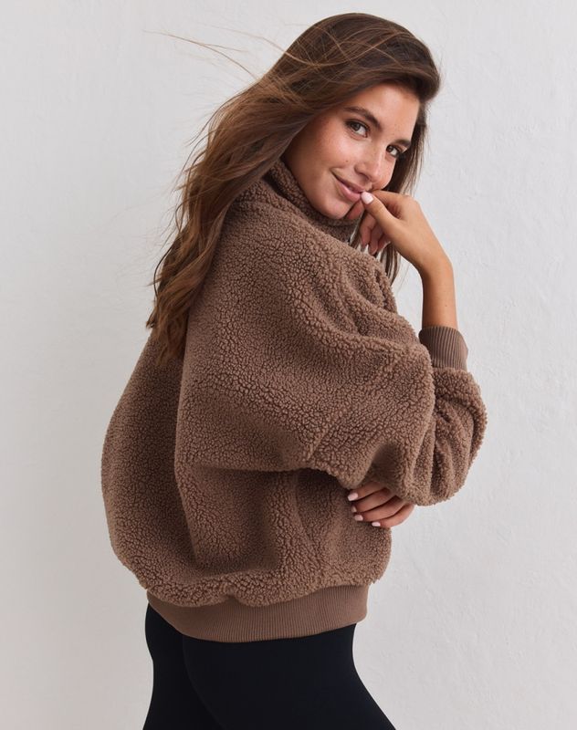 Pile Half Zip Hazelnut