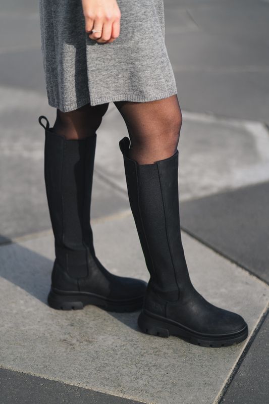 Slim High Boots New Black  