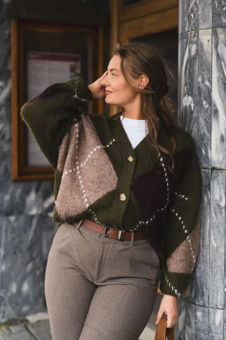 Hovedbilde Laiana Knit Cardigan Avocado Green Mix 