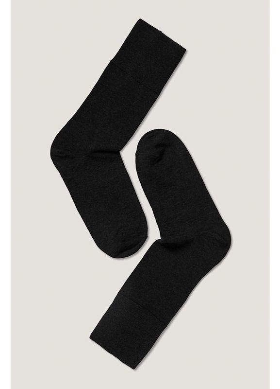 Fine Wool Comfort Top W Sock Black 