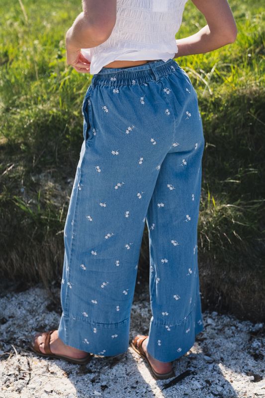 Elida Pant Denim Fiore
