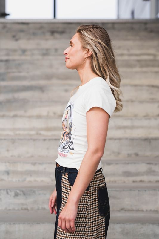 Shrunken Band Tee Egret 