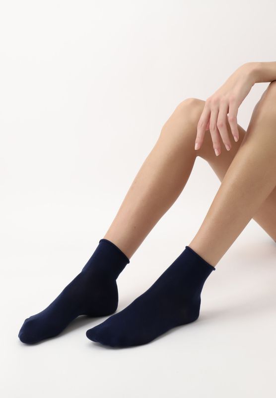 Perfect Comfort Lyocell Ankle Sock Blue 