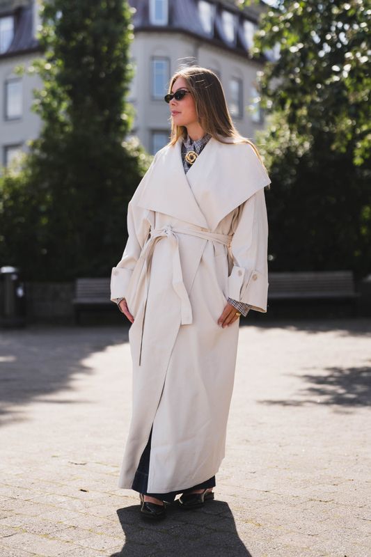 Atari Oversized Trenchcoat Dove White