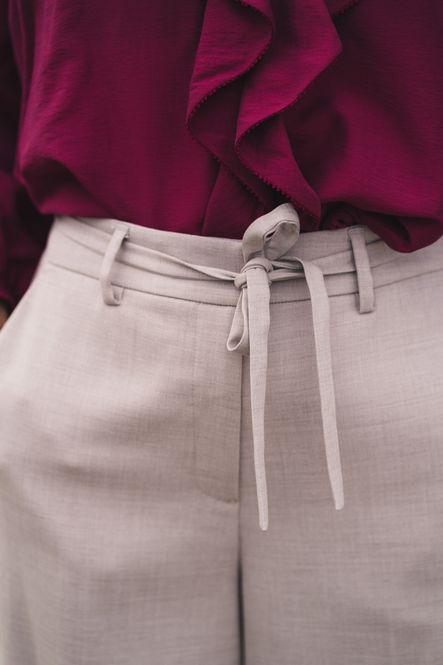 Hovedbilde Marceli HW Pants Long Warm Light Grey Melange 