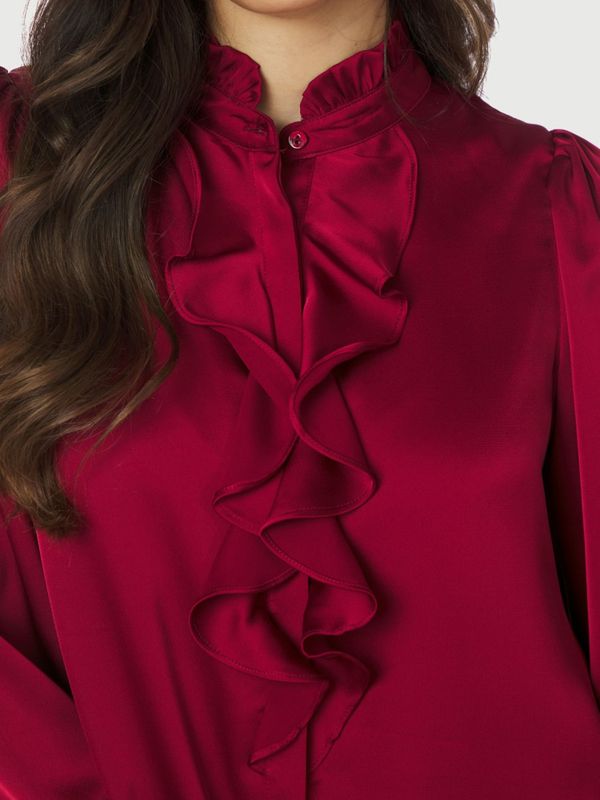 Zamola Blouse Dark Red