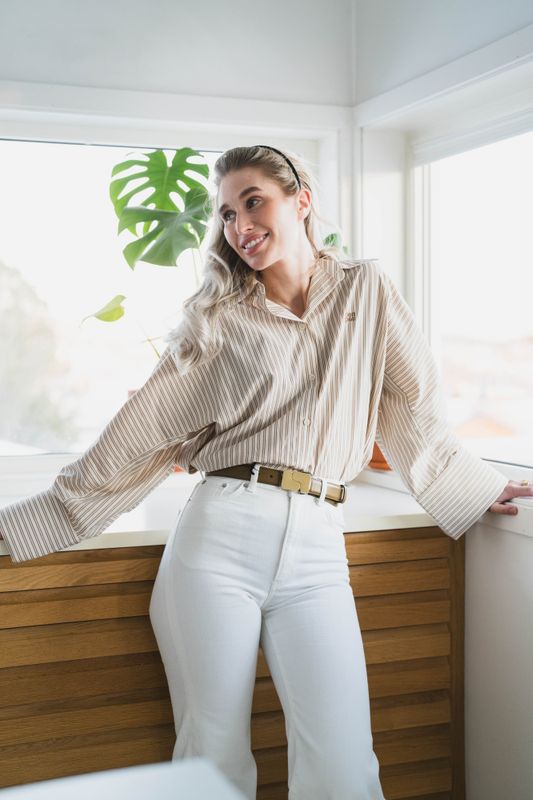 Atari Shirt Oat Stripe 