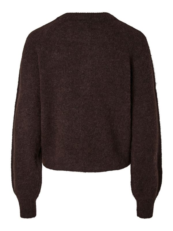 Johi LS Wool Blend Cardigan Coffee Bean 