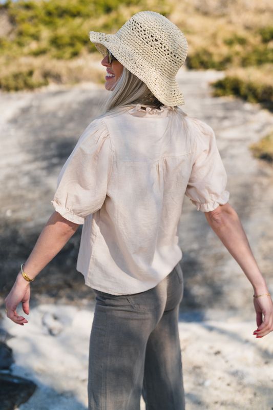 Odesa Linen Blouse Sand 