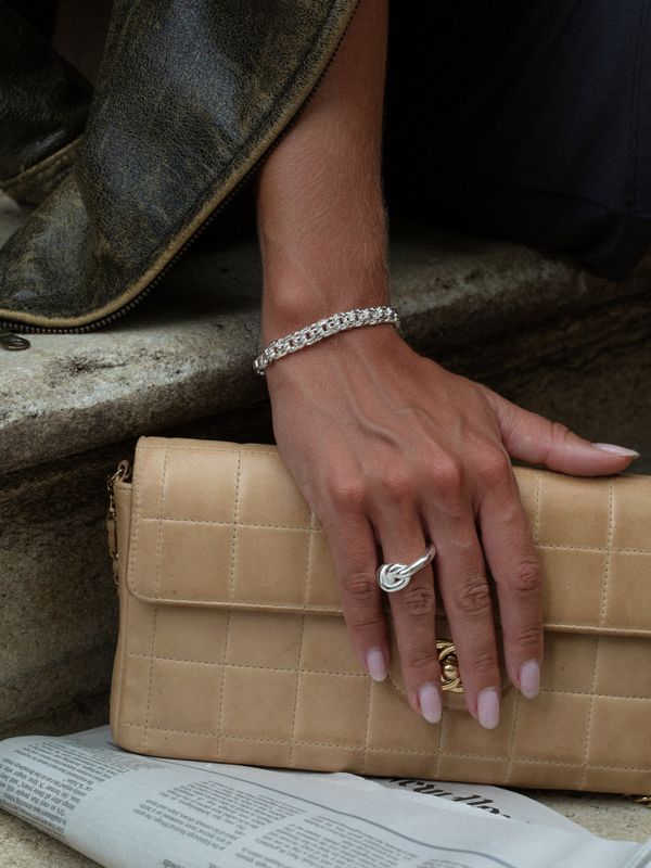 Chunky Knot Ring Silver 