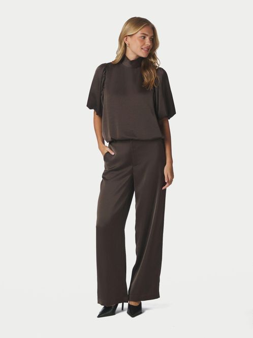 Hovedbilde Parisa Heavy Sateen Blouse Dark Brown 