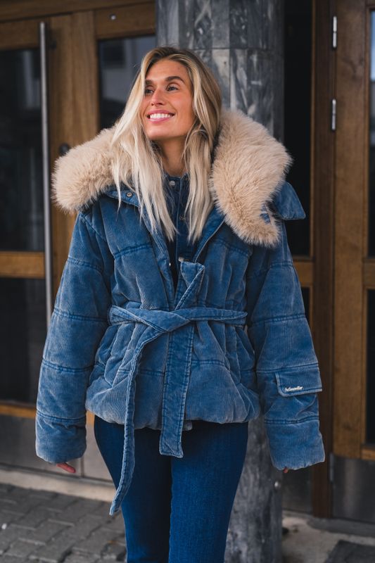 Steilia Corduroy Jacket Light Blue Mix 