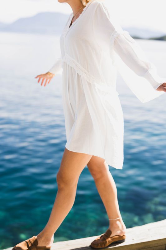 Eden Dress Linen White 