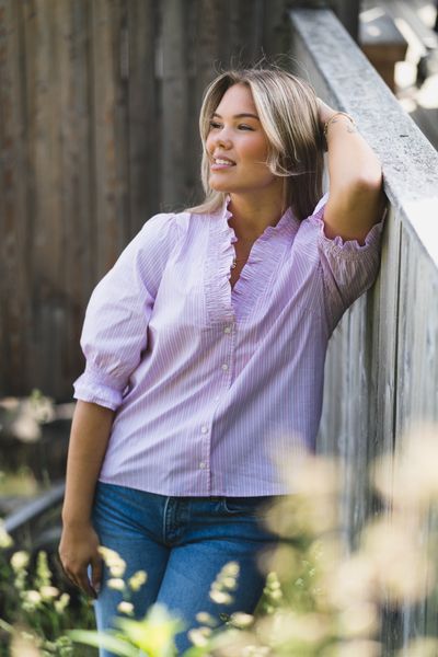 Hovedbilde Briony Twin Stripes Blouse Light Pink 