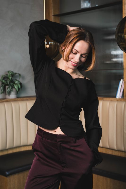 Salsa Structure Blouse Black 