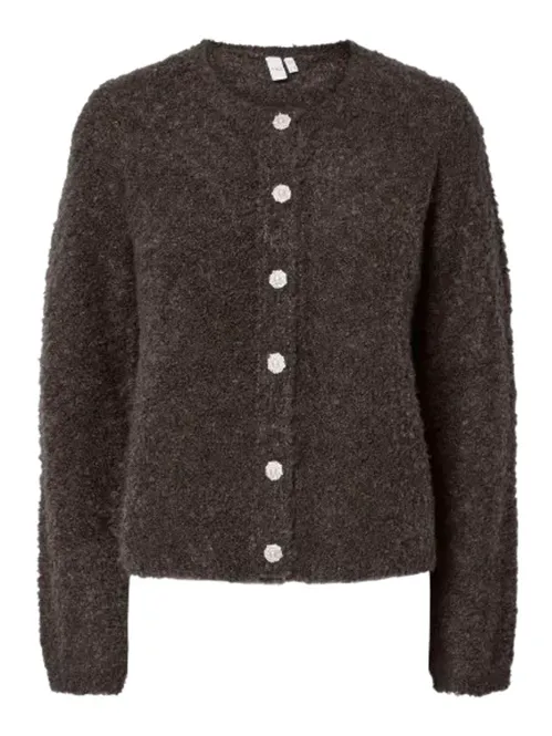 Hovedbilde Plyra LS Knit Cardigan Coffee Bean 