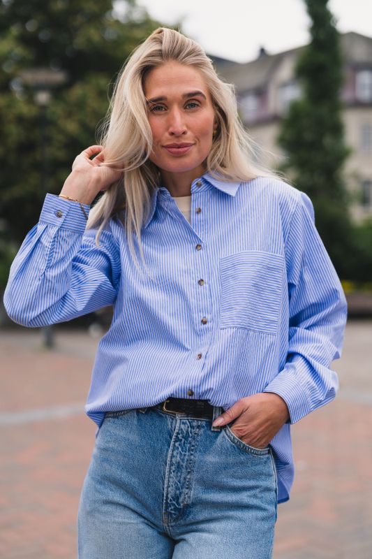 Daria Shirt Light Blue Stripe 