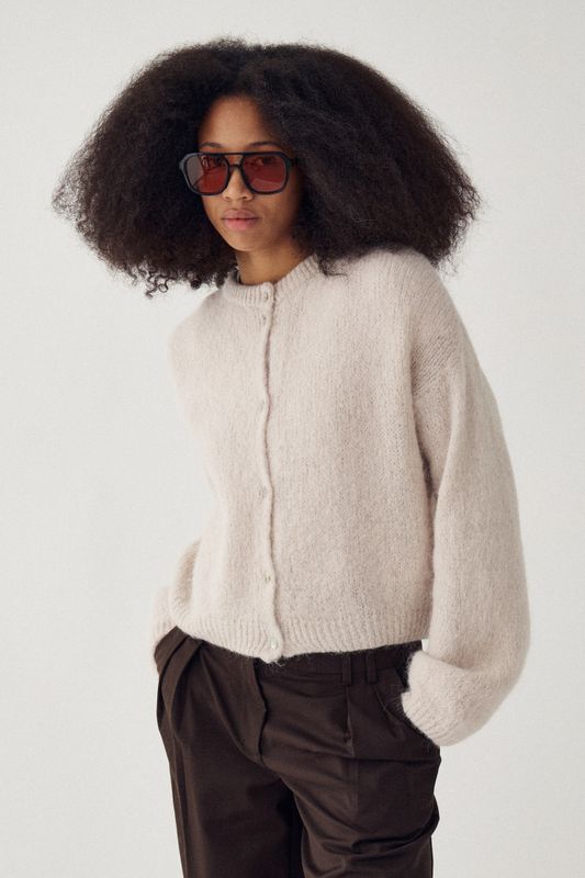 Kae Knit Cardigan Oyster 