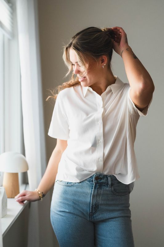 Saminna SS Shirt 9942 Clear Cream 