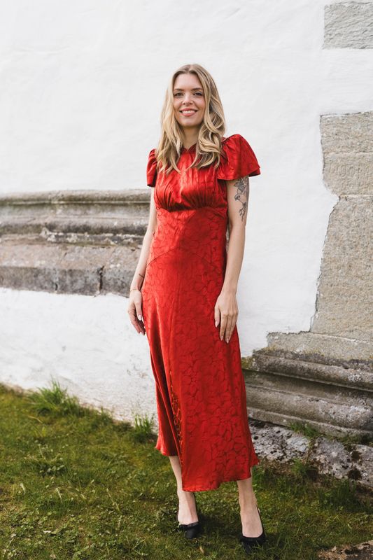 Addison Jacquard Red 