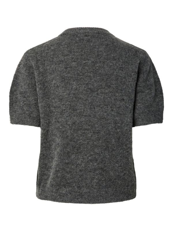 Johi SS Wool Blend Pullover Medium Grey Melange 