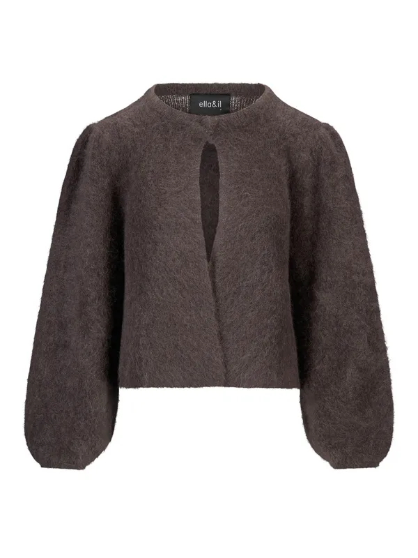 Amelia Chunky Cardigan Dark Brown 