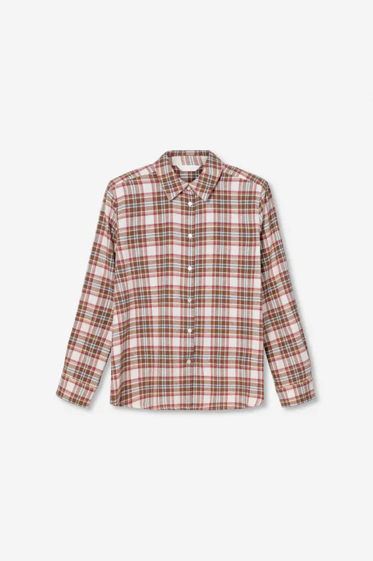 Joan Flannel Shirt Red Check 