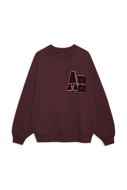 Hovedbilde Miles Sweatshirt Letterman Fig Burgundy 
