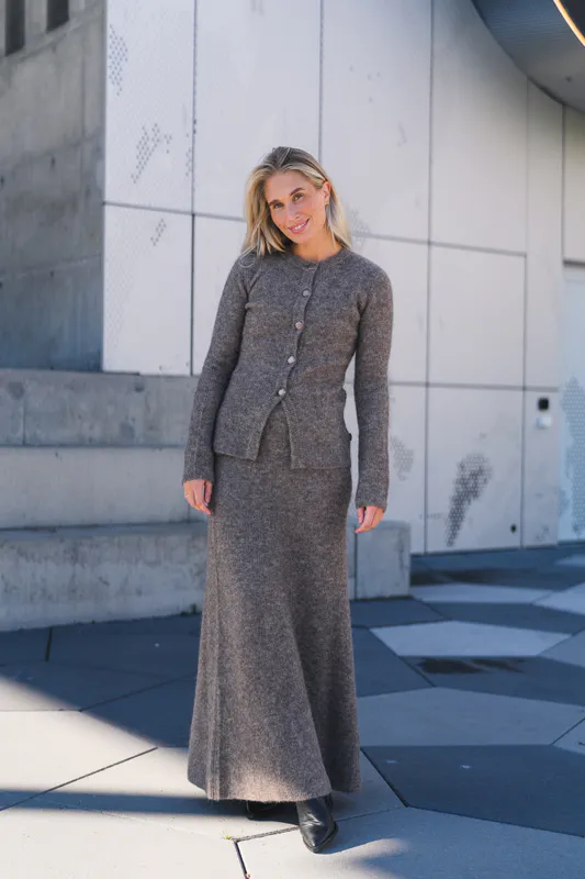 Iza Alpaca Cardigan Walnut 