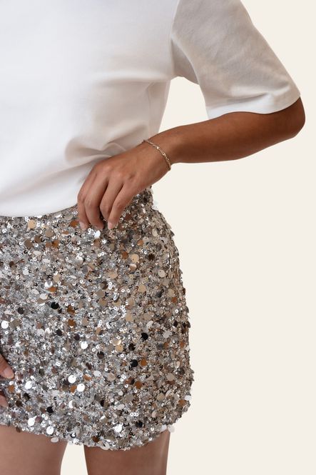 Hovedbilde Emilyic Mini Skirt Silver Sequin