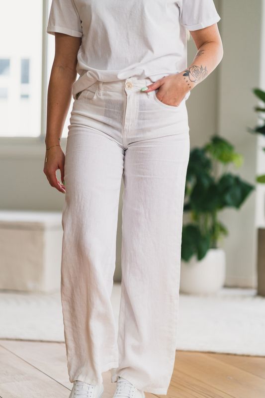 Culotte Linen Colour White 