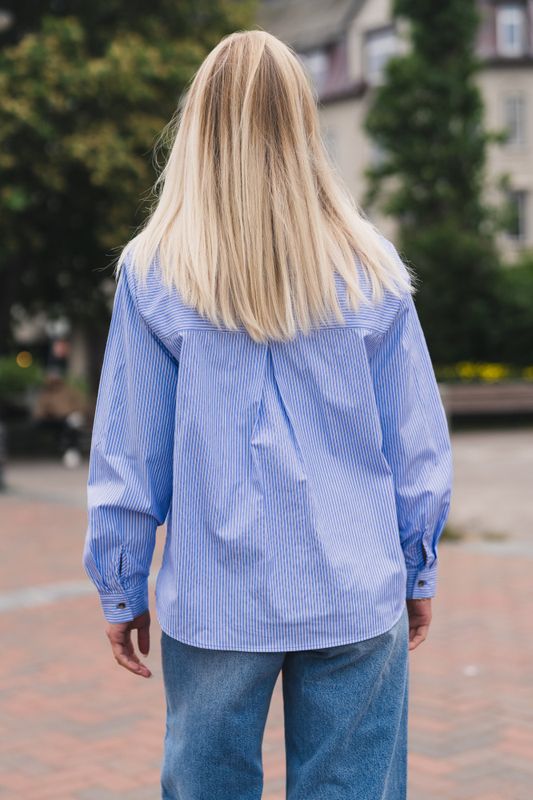 Daria Shirt Light Blue Stripe 