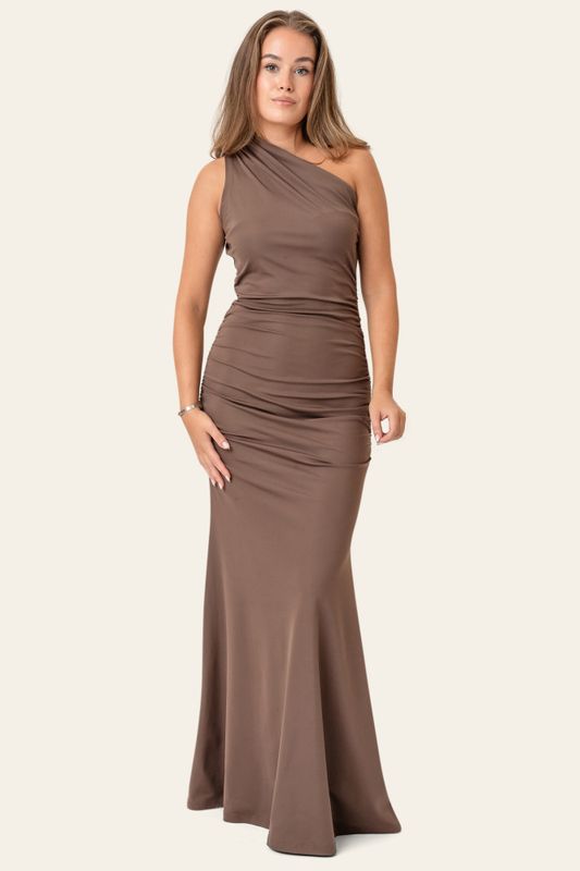 Andreaic Maxi Dress Dark Brown 