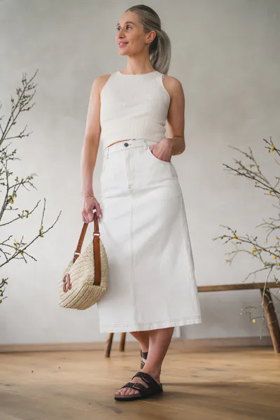 Bilde av Jozastreet Skirt Offwhite 