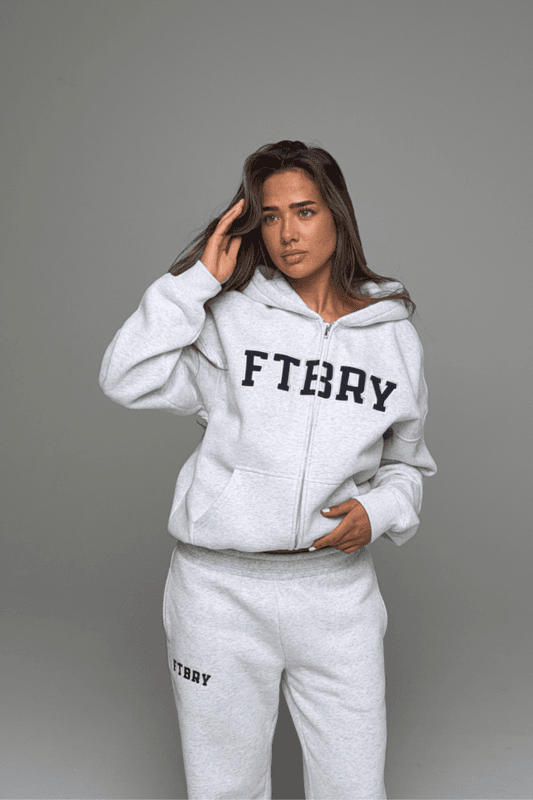 Off Duty Oversized Zip Hoodie Ivy Grey 