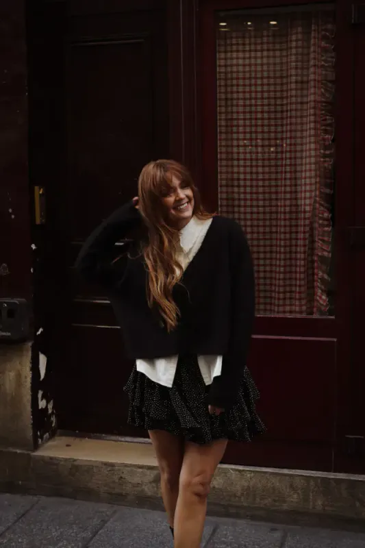 Boxy Cardi Sweater Black 