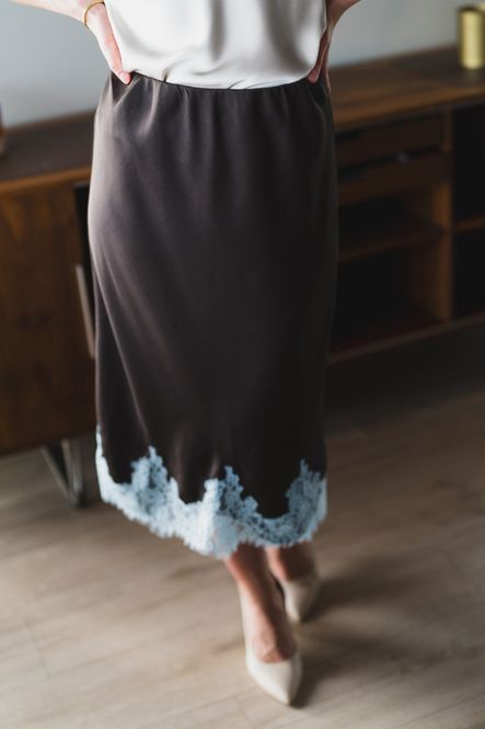 Hovedbilde Naira Lace Skirt Dark Brown 