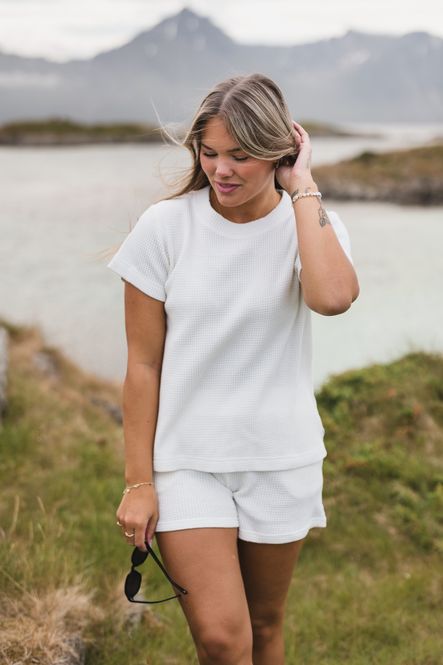 Hovedbilde Waffle Tee Offwhite 