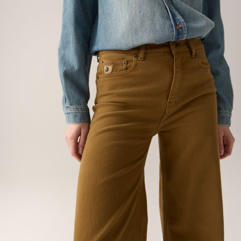 Palazzo Sponge Stretch Golden Brown 