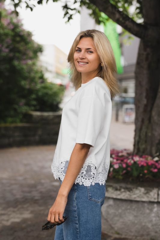 Iria Lace Tee White 