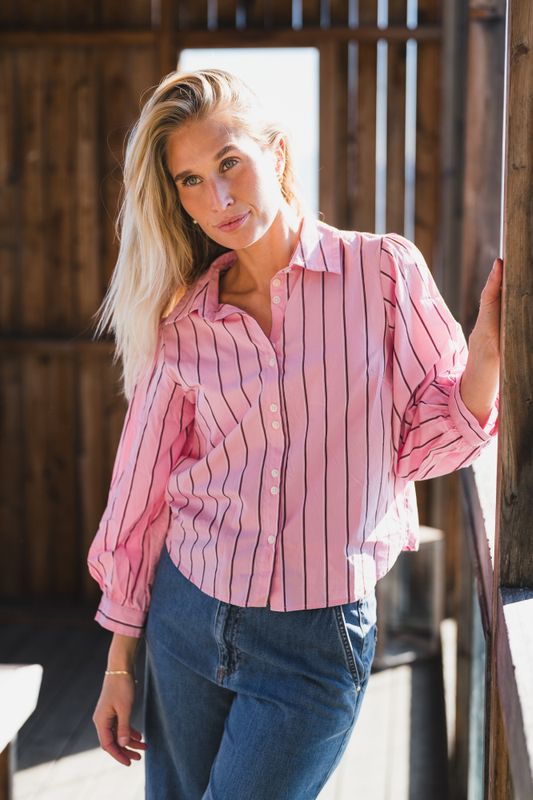 Anais Shirt Pink Stripe 
