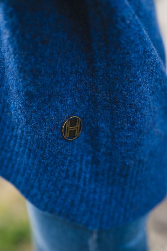 Fam Patch Short Sweater True Navy 