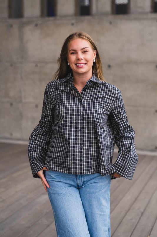 Drew Check Bedaz Shirt Dark Blue 