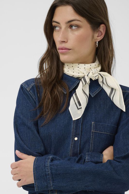 Phi Scarf Black Dot Print