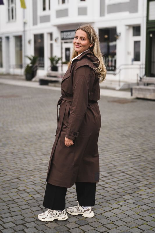 Regndråpe Trench Coat Brown