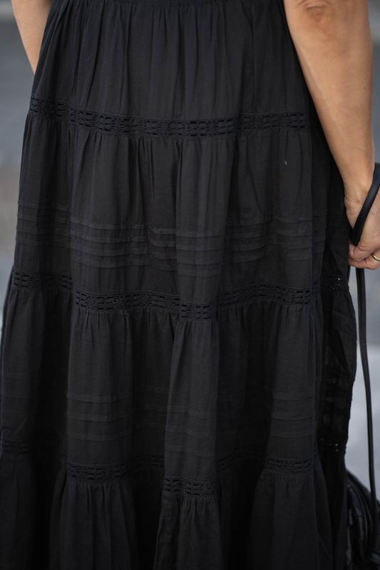 Felicia S Voile Skirt Black 