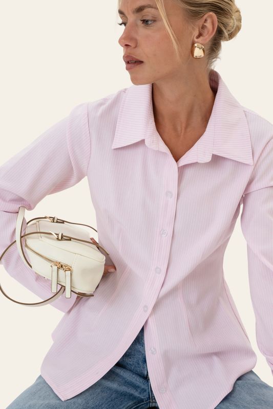 Siljeic Shirt Pink White Stripes
